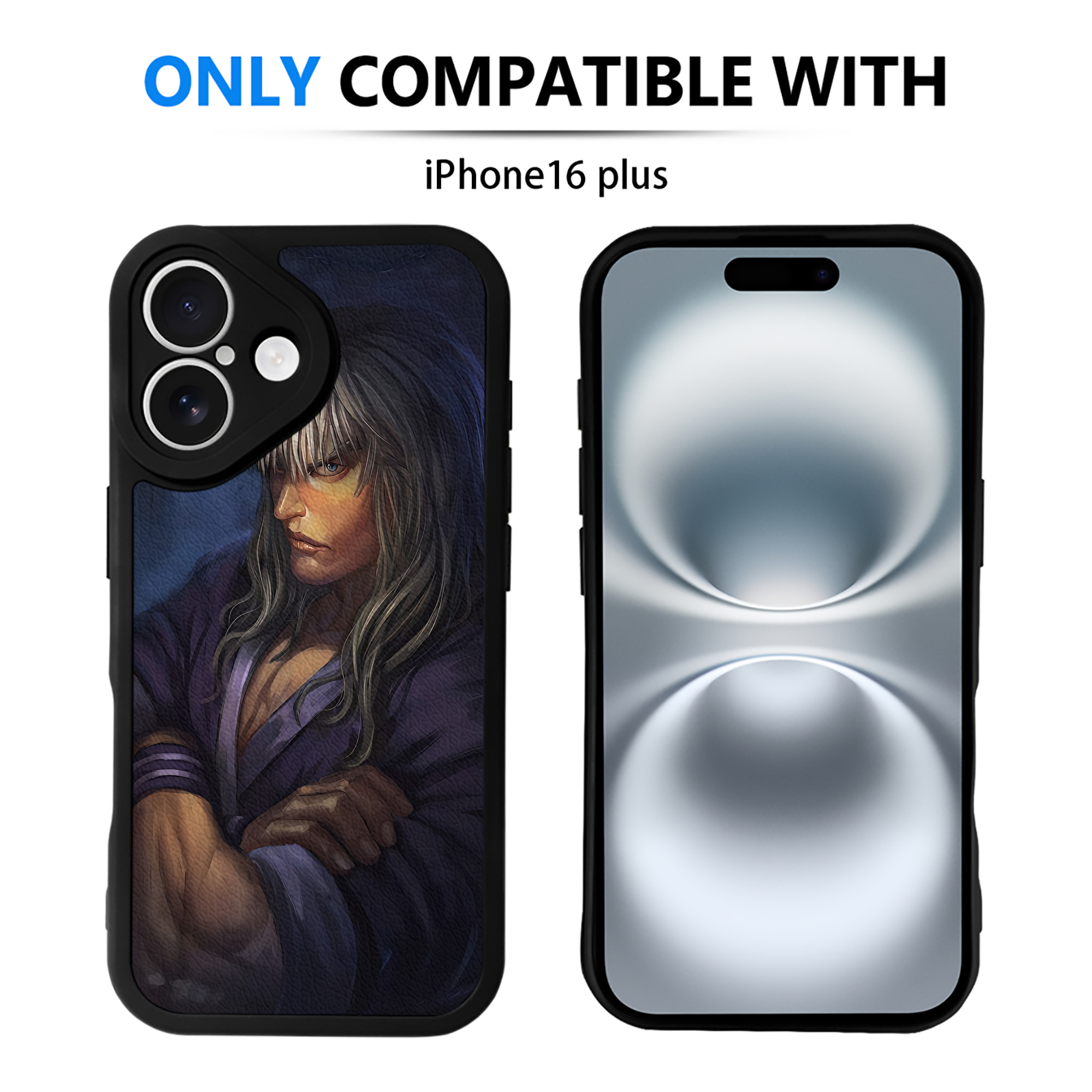 （画像用） 北斗の拳 Fist of the North Star 【iPhone 16シリーズ対応】シリコンスマホケース（レザー調） 材質：シリコン